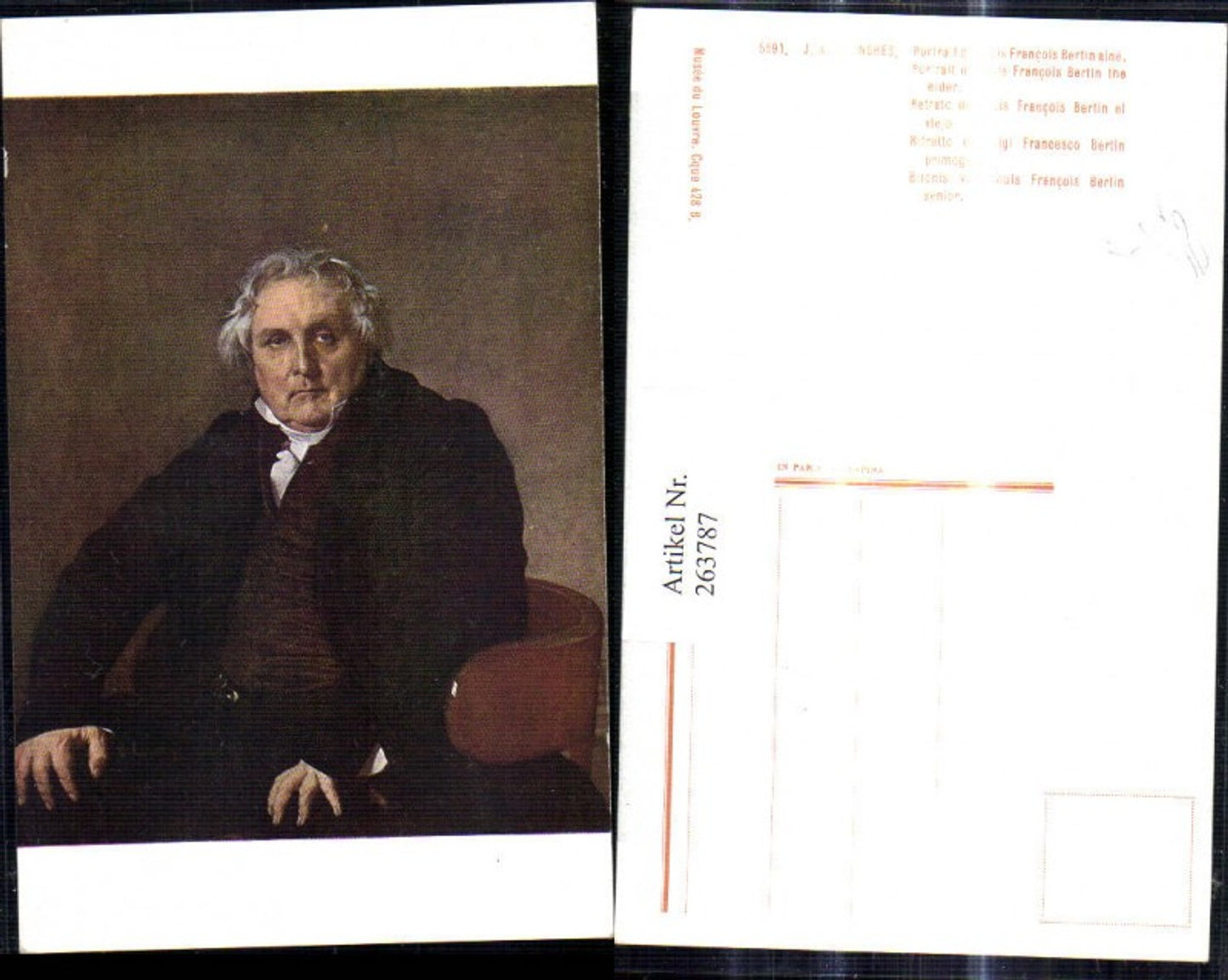 263787,Künstler Ak J. A. D. Ingres Portrait of Louis Francois Bertin the elder Adel Monarchie