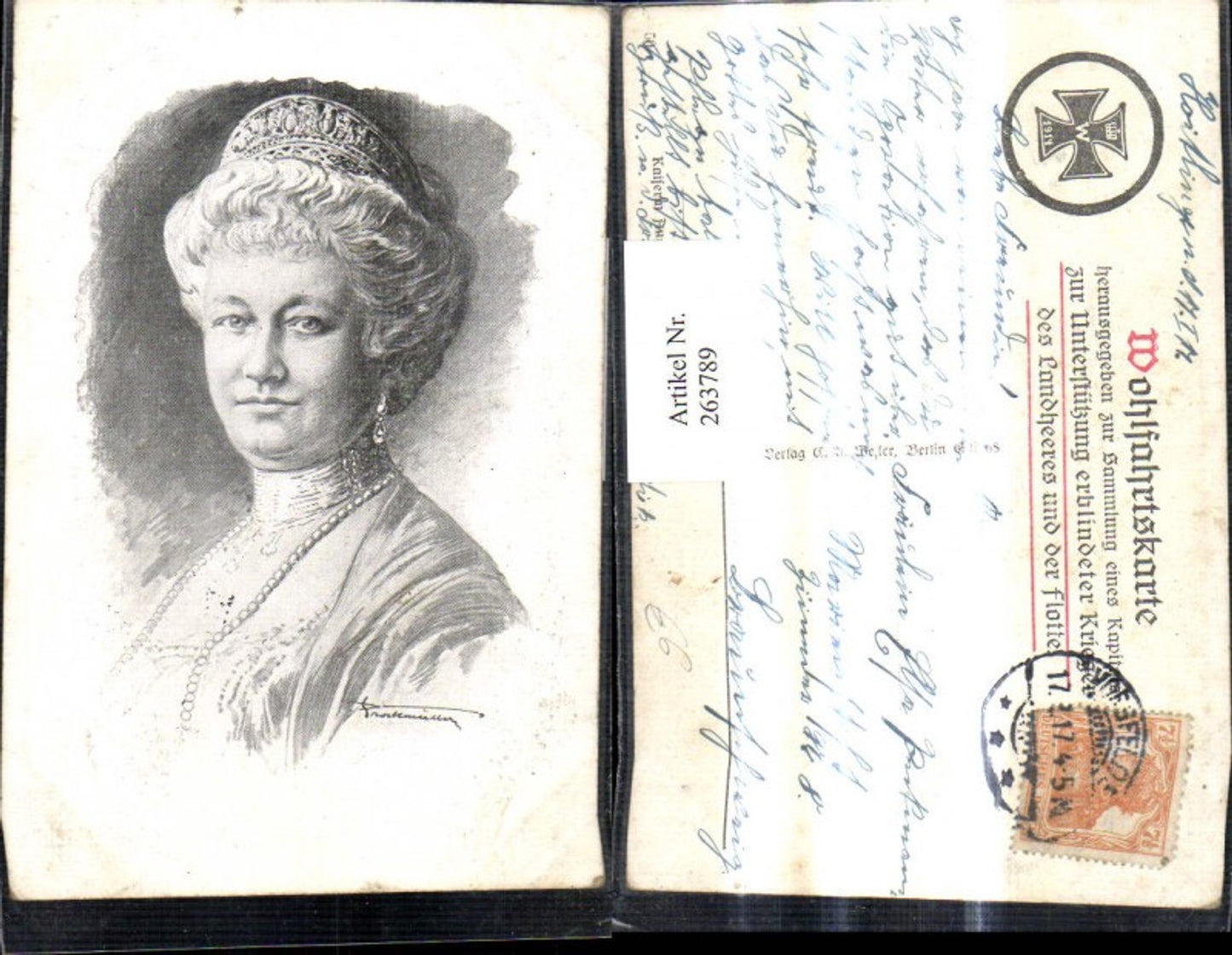 263789,Künstler Ak Kaiserin Auguste Viktoria Portrait Adel Monarchie