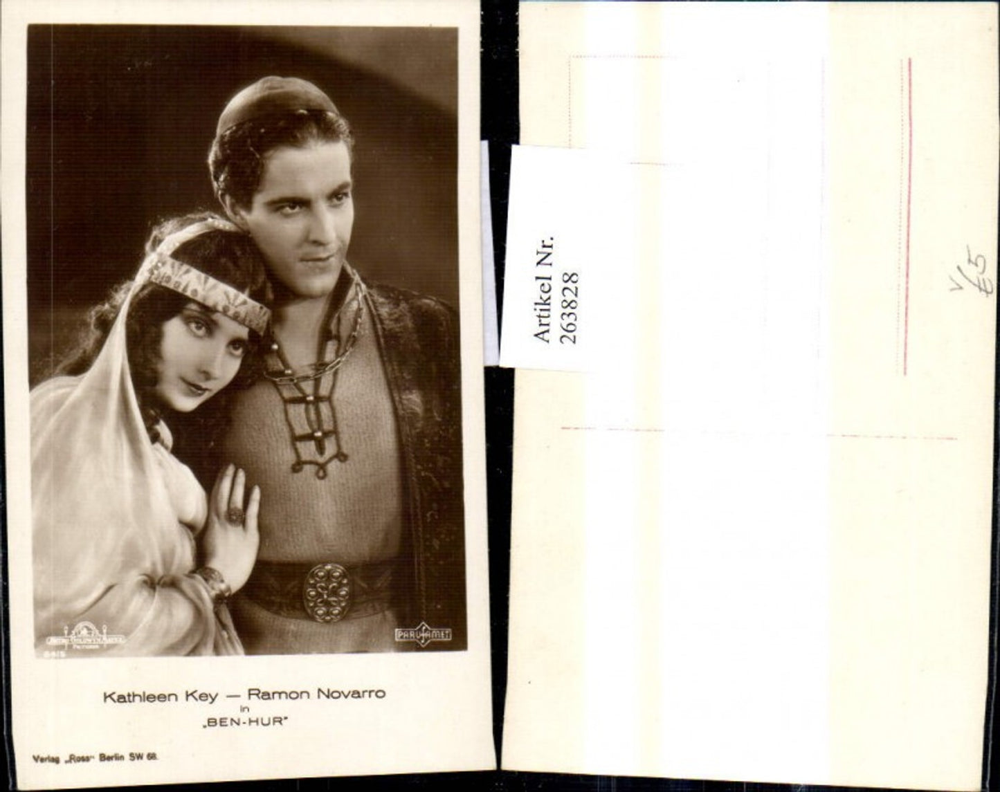 263828,Kathleen Key Ramon Novarro Ben Hur Schauspielerin pub Ross 64/5