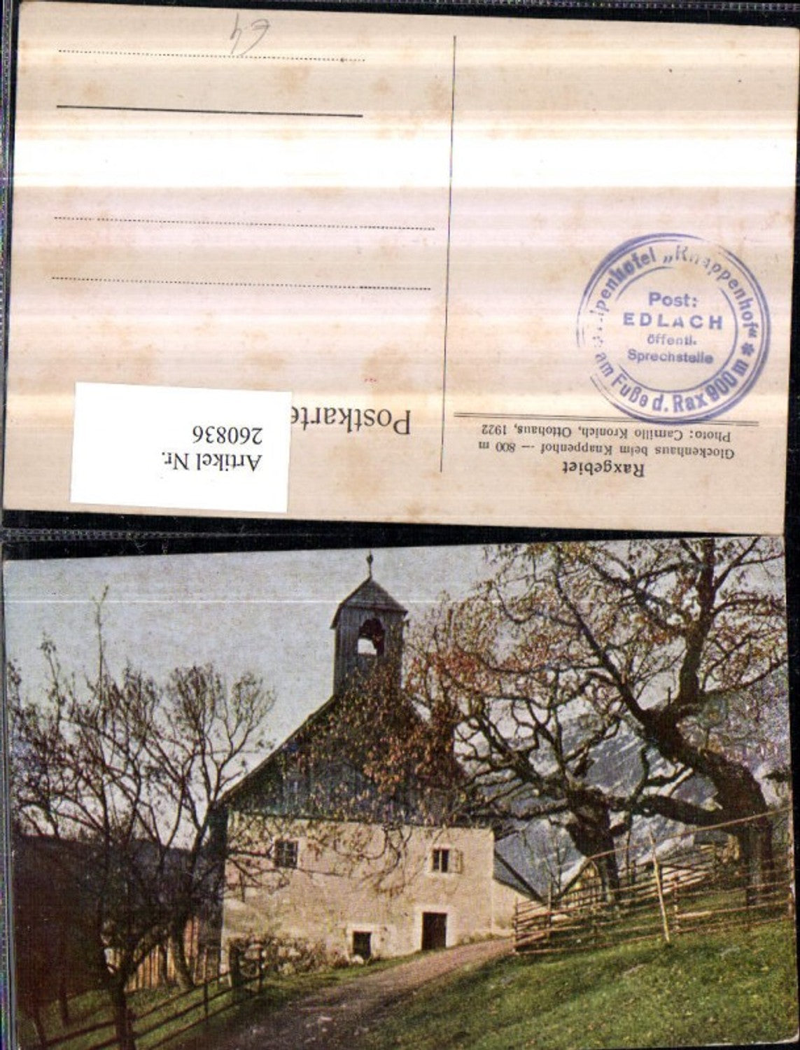 260836,Glockenhaus b. Knappenhof Kirche b. Reichenau