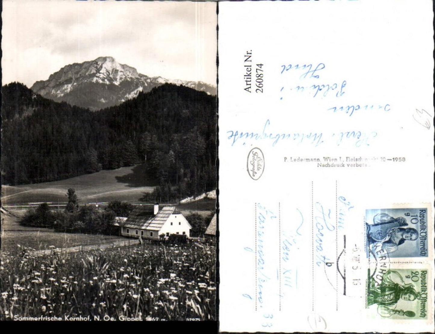 260874,Kernhof b. St. Aegyd am Neuwalde m. Gippel Bergkulisse