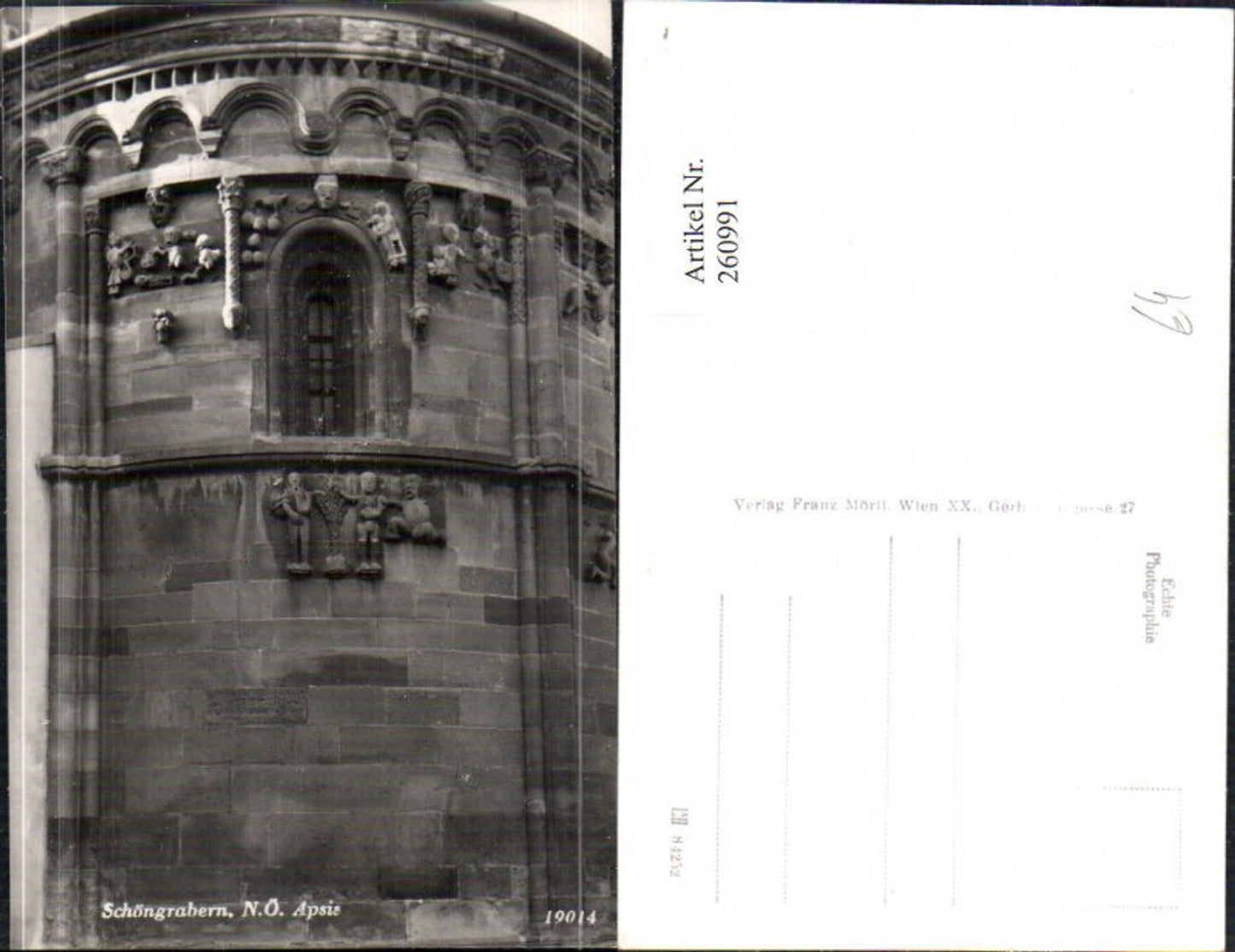 260991,Schöngrabern Grabern Apsis Steinerne Bibel Detailansicht