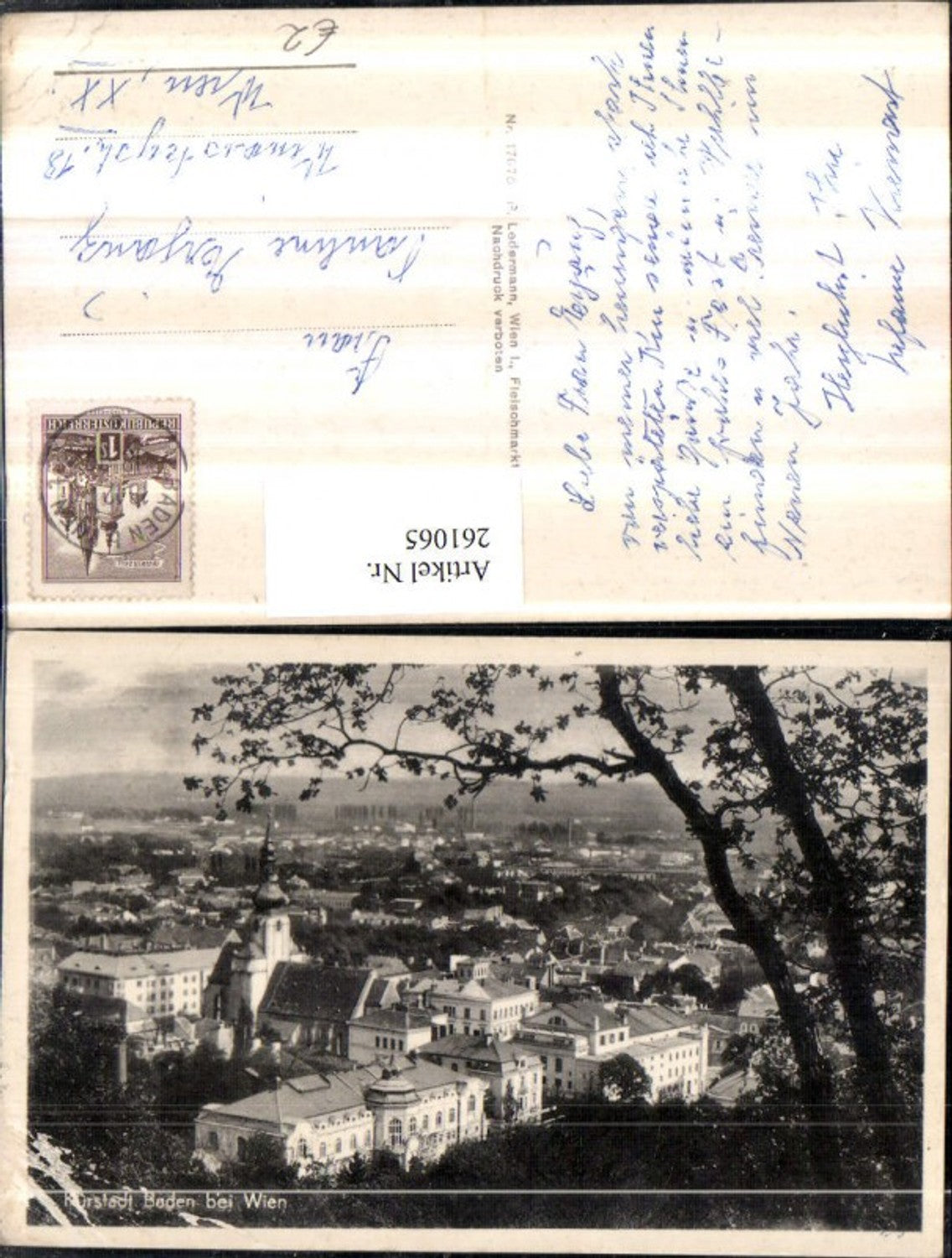 261065,Baden b. Wien Totale Kirche