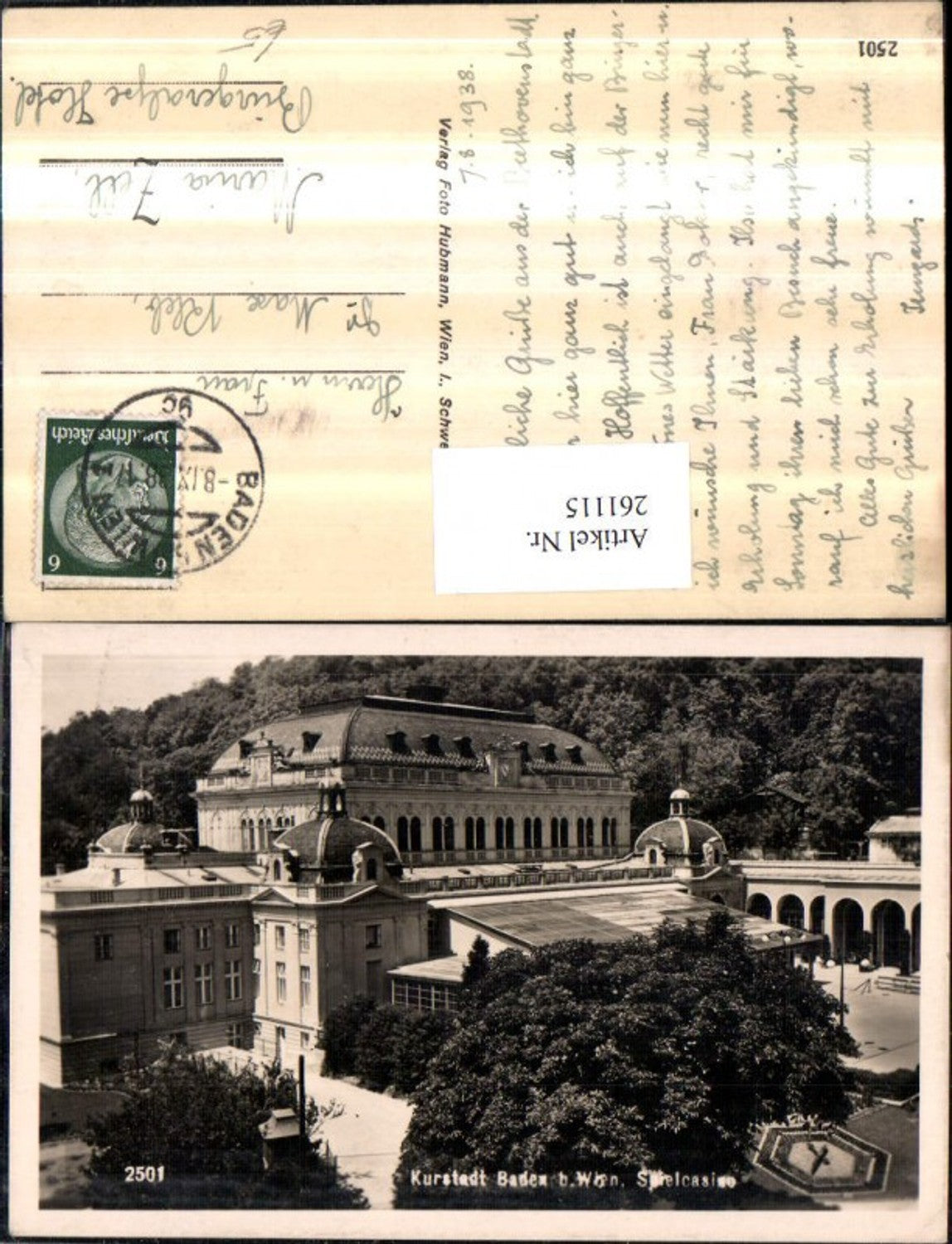 261115,Baden b. Wien Spielcasino Casino Blumenuhr