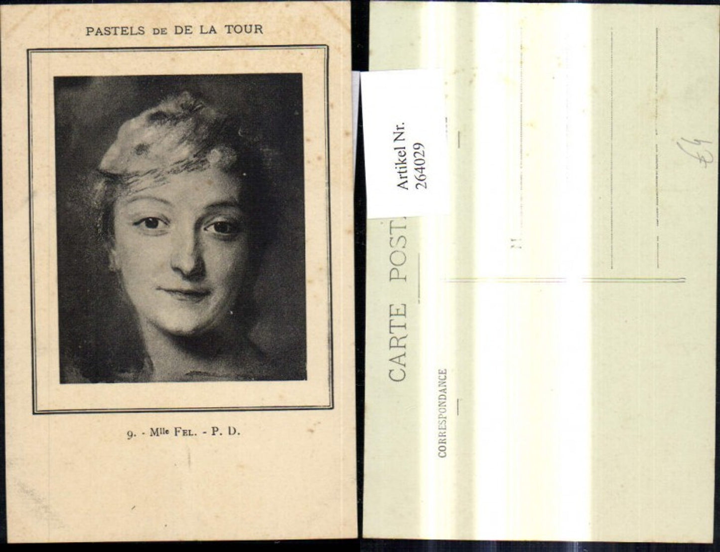 264029,Künstler Ak Mlle Fel Frau Portrait Passepartout Kunst Wissenschaft
