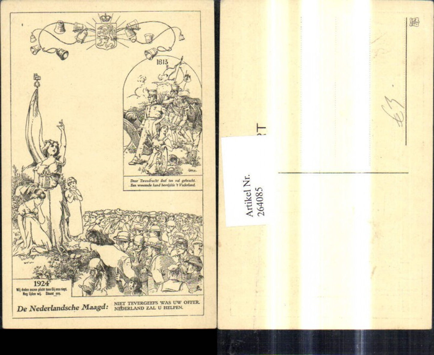 264085,Künstler Ak De Nederland Maagd Geschichte Politik Ausland