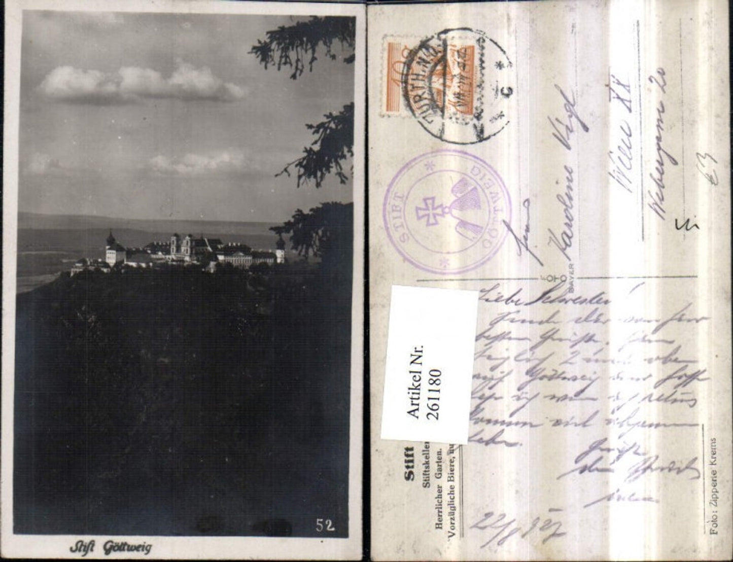 261180,Stift Göttweig b. Furth