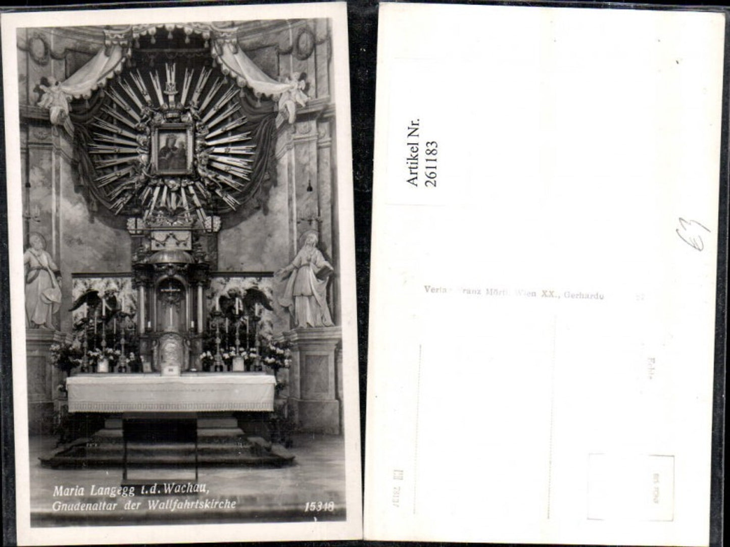 261183,Maria Langegg in d. Wachau Gnadenaltar d. Wallfahrtskirche Kirche