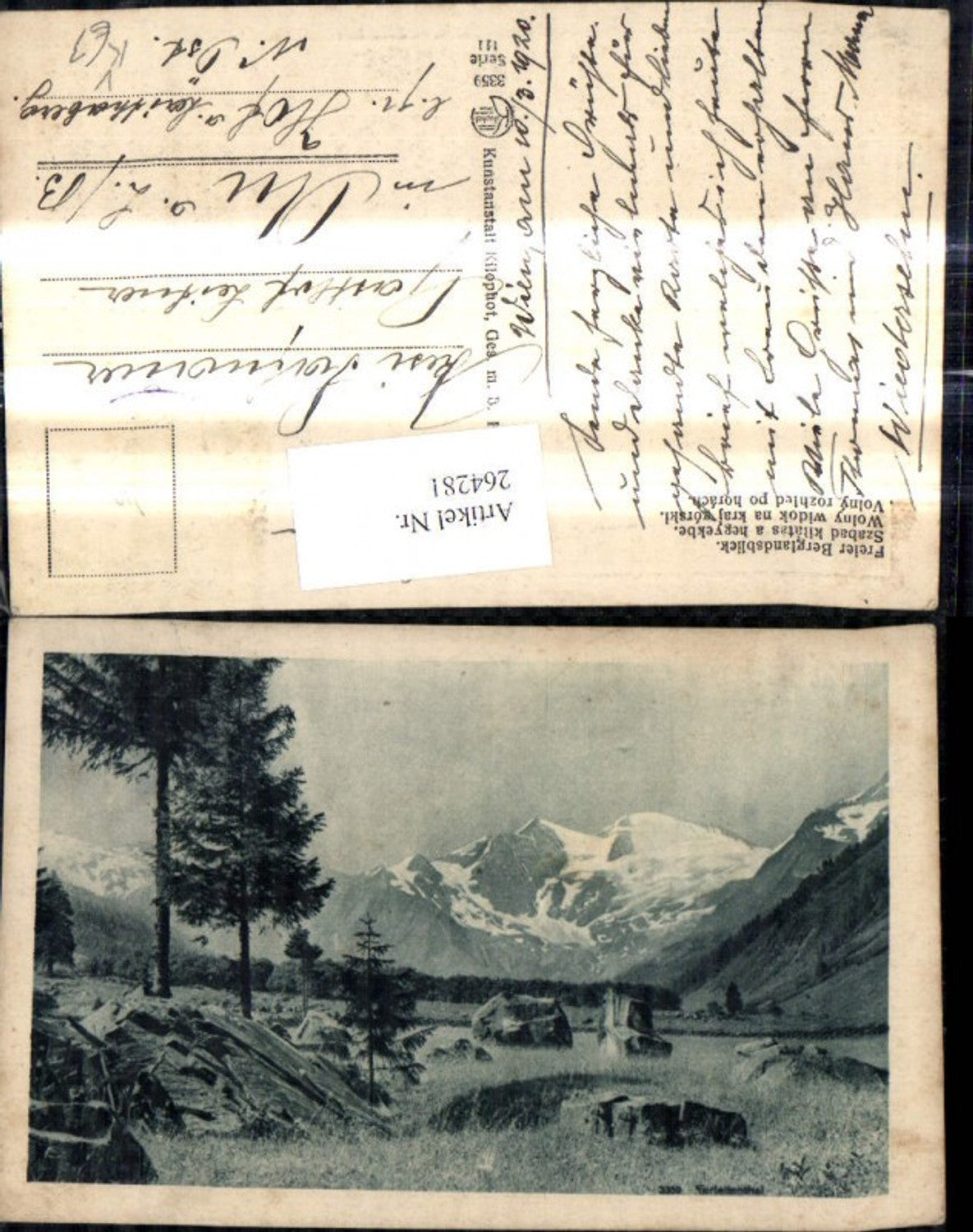264281,Künstler Ak Freier Berglandsblick Bergkulisse Landschaft pub Kilophot 111/3359