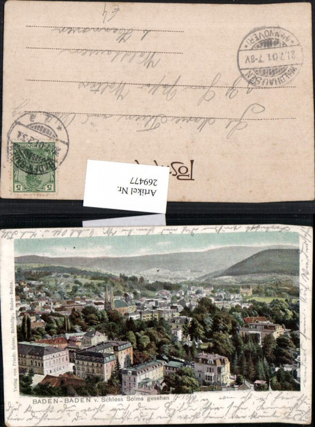 269477,Baden-Baden Totale Blick v. Schloss Solms