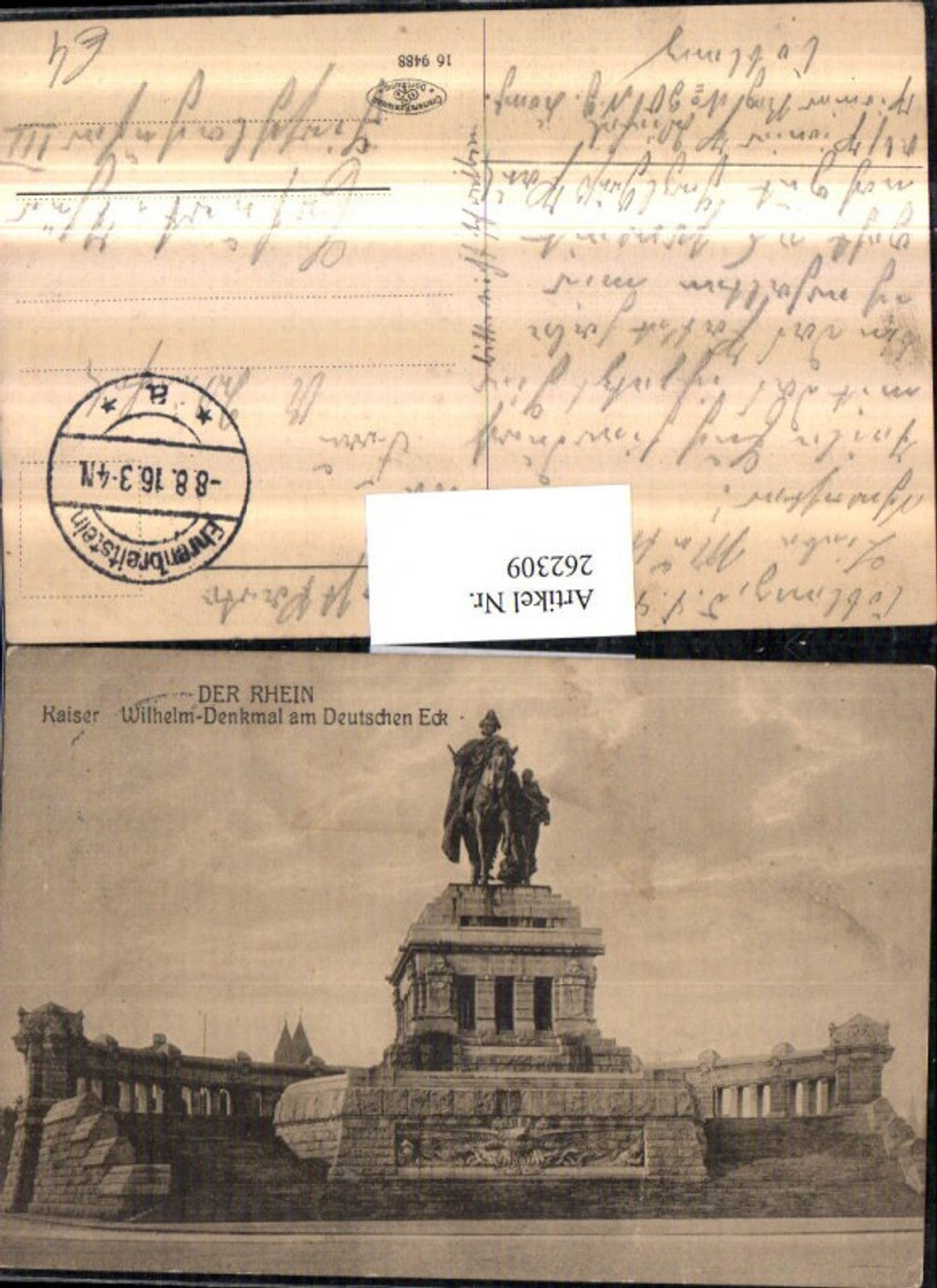 262309,Koblenz Kaiser Wilhelm-Denkmal am Deutschen Eck