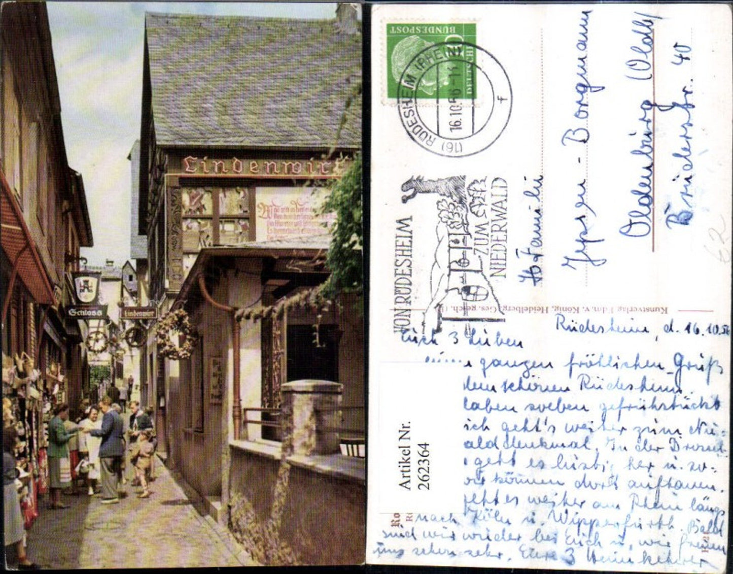 262364,Rüdesheim am Rhein Drosselgasse Gasse Lindenwirt