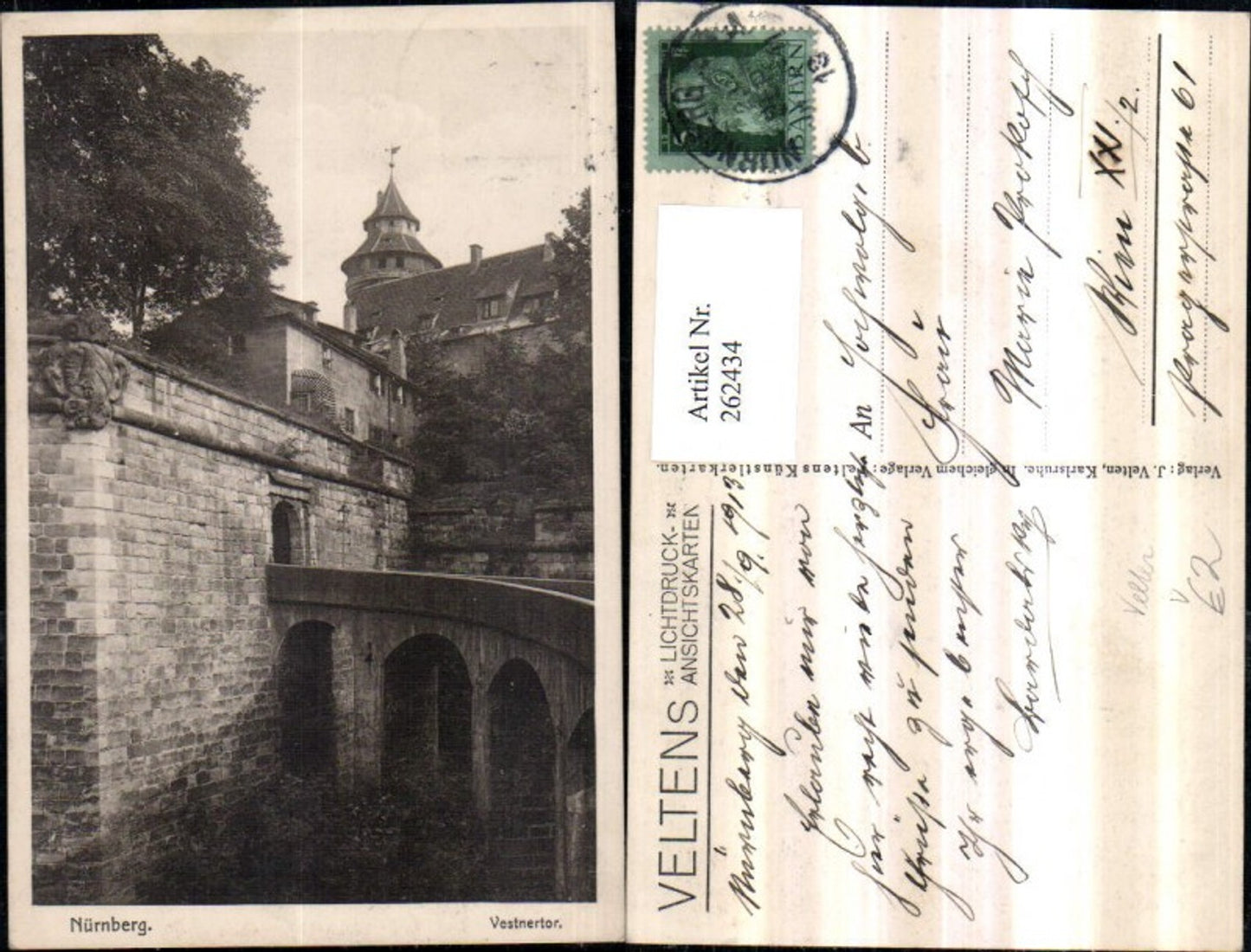 262434,Nürnberg Vestnertor Brücke pub J. Velten