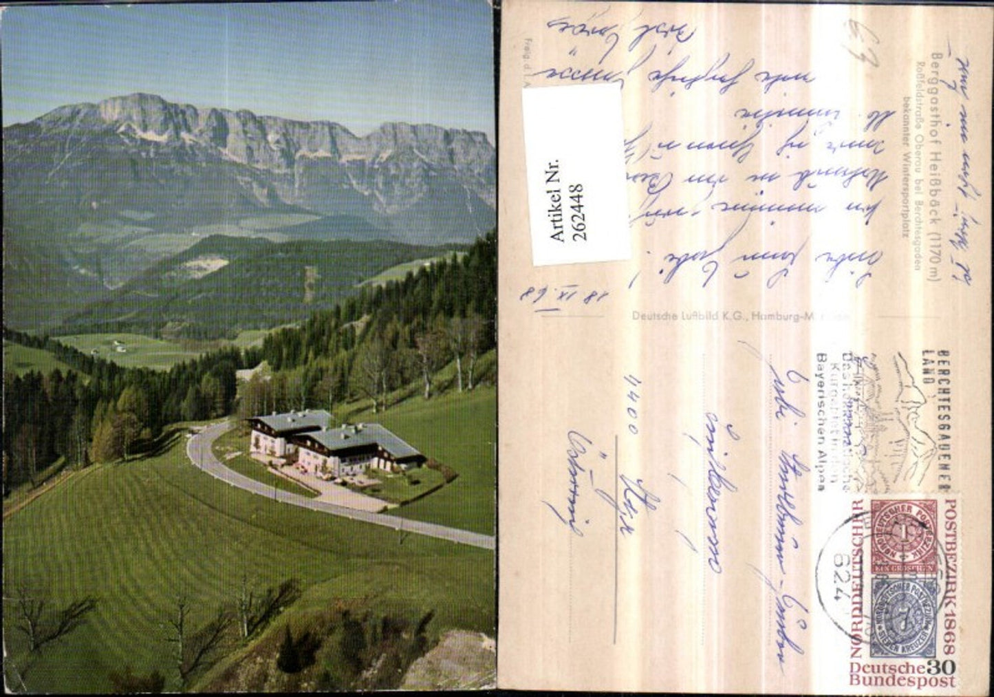 262448,Berggasthof Heißbäck b. Oberau b. Berchtesgaden Bergkulisse
