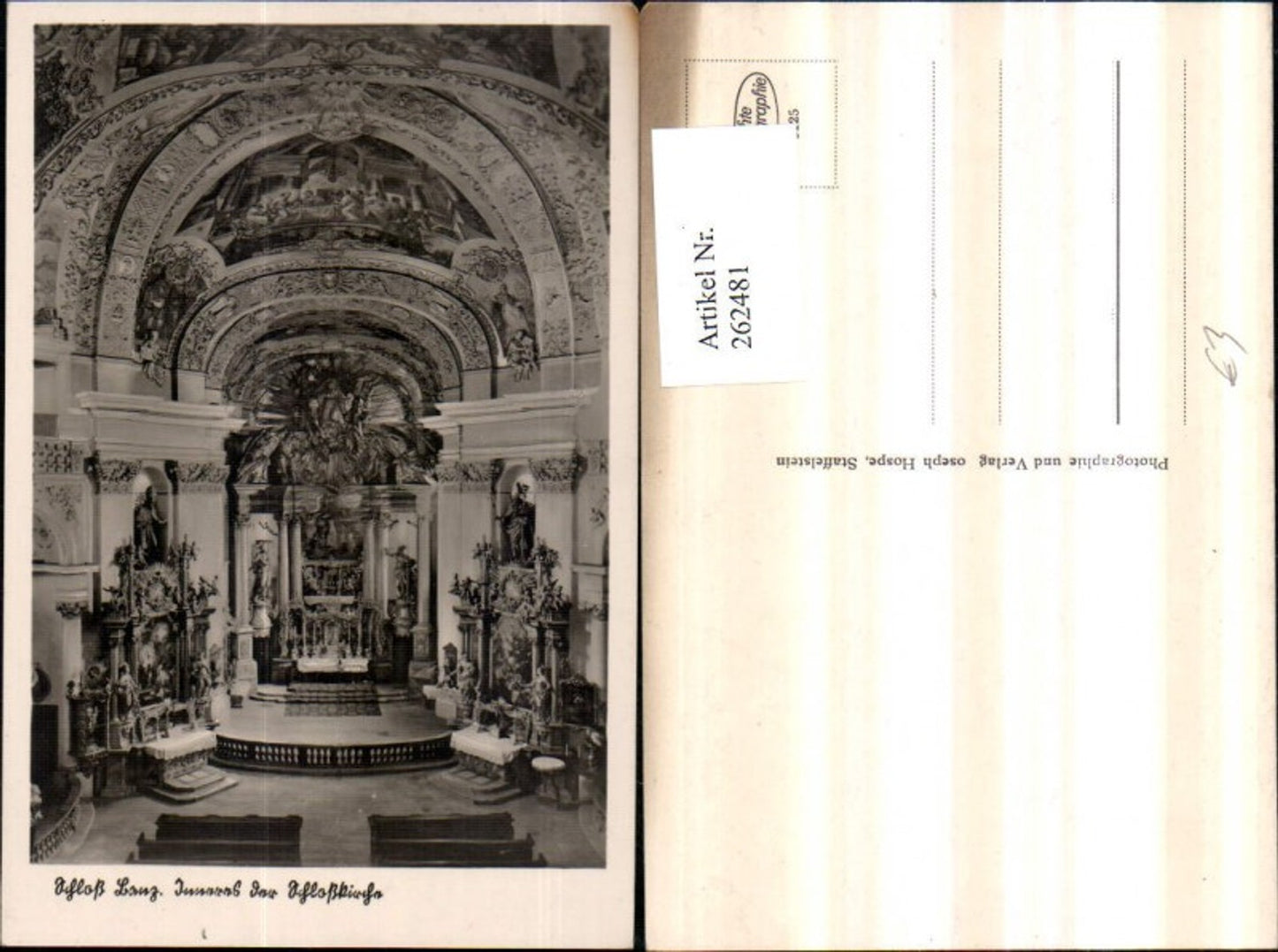 262481,Staffelstein Schloss Banz Innenansicht d. Schlosskirche