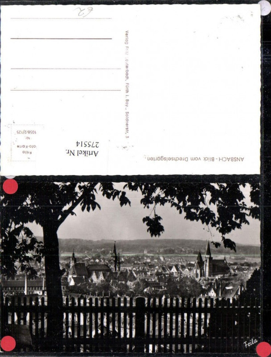 275514, Ansbach Total view from Drechselsgarten