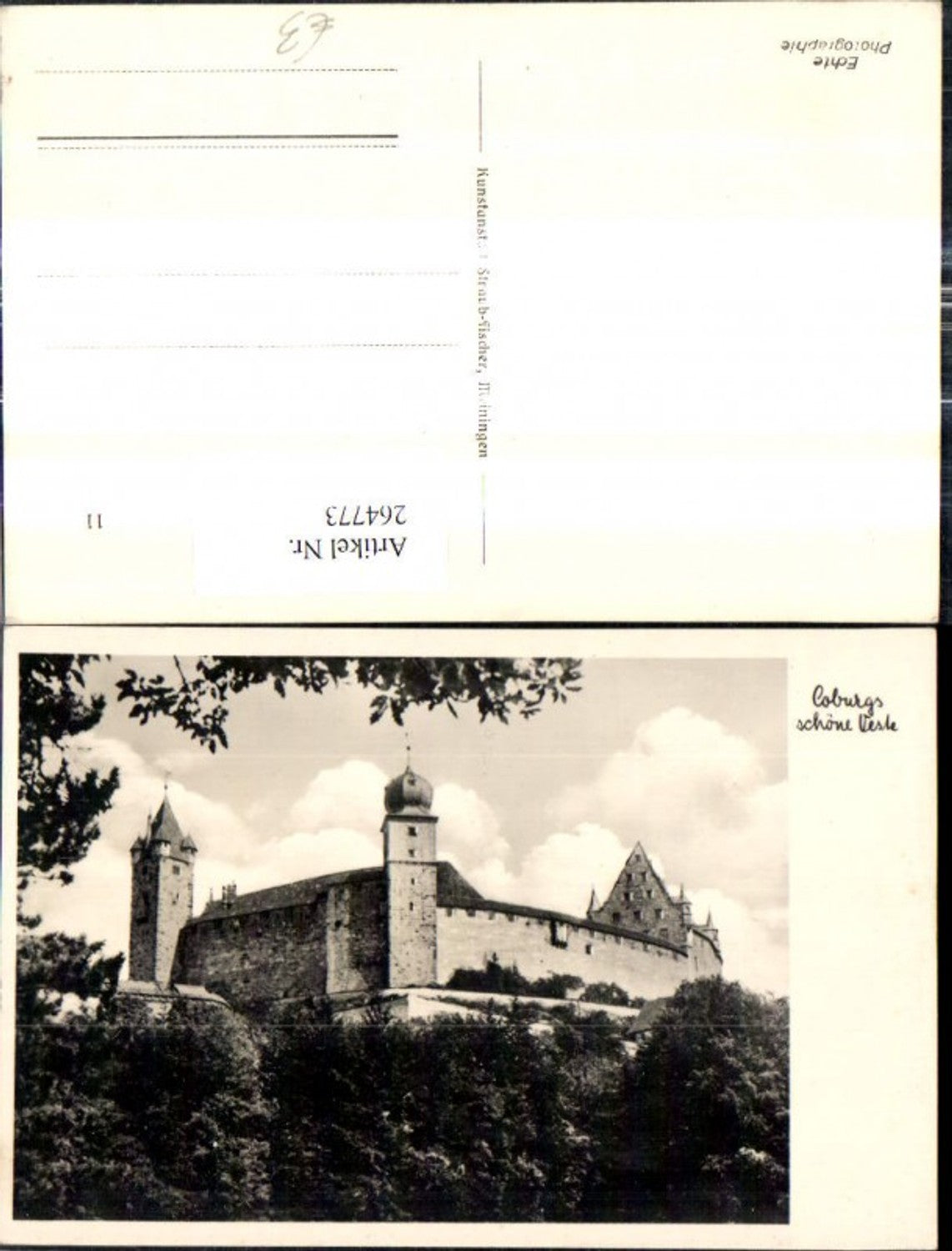 264773,Foto Ak Schloss Burg Coburg Veste