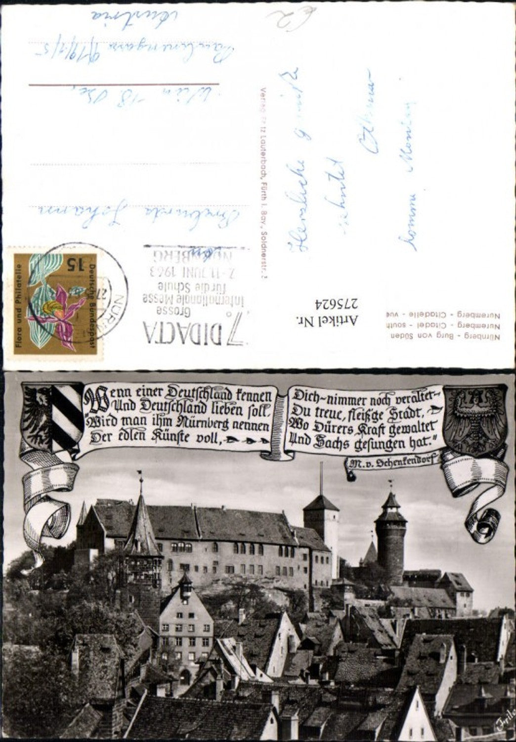 275624,Nürnberg Burg von Süden Text