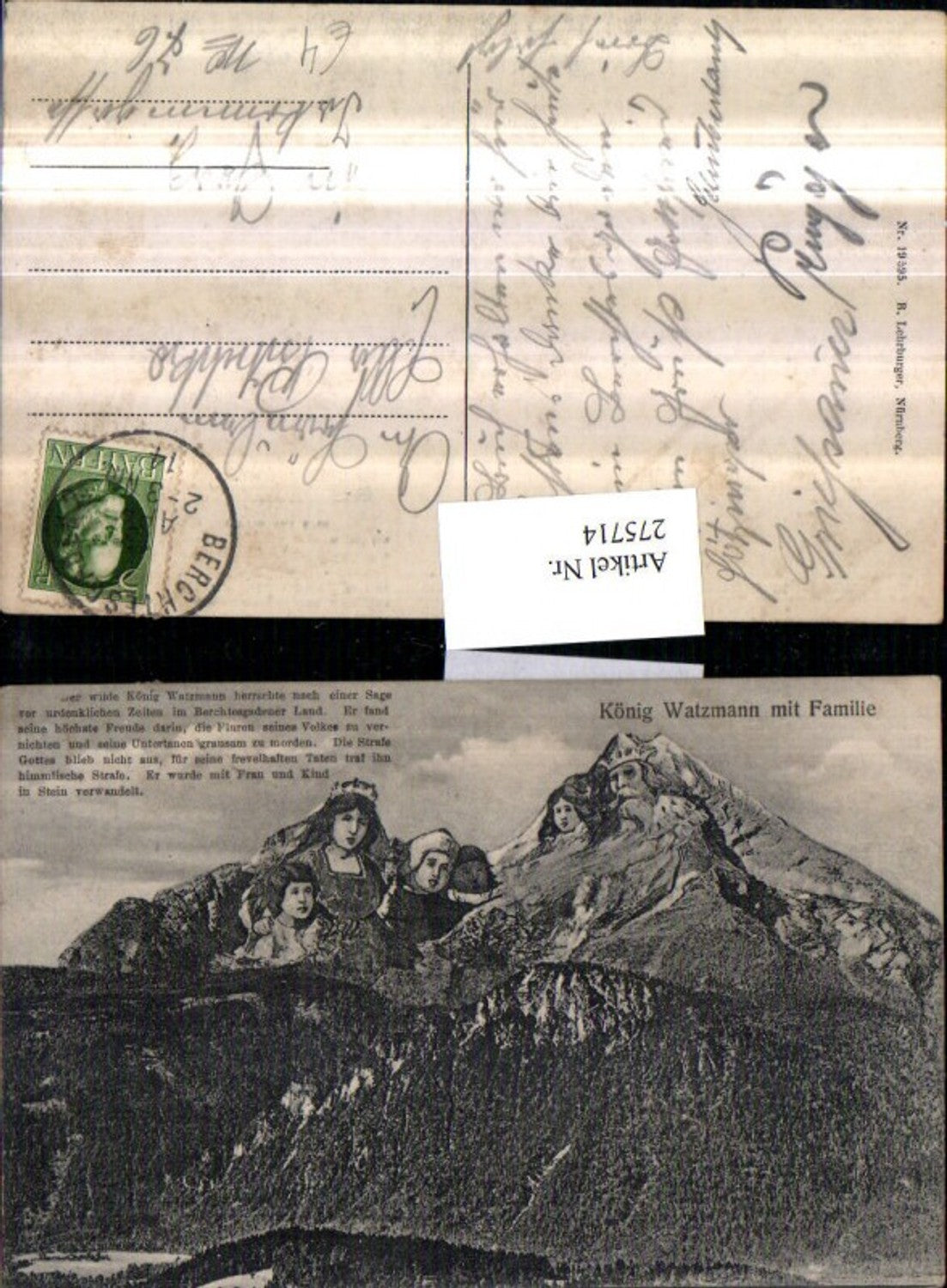 275714,König Watzmann m. Familie Fotomontage Bergkulisse