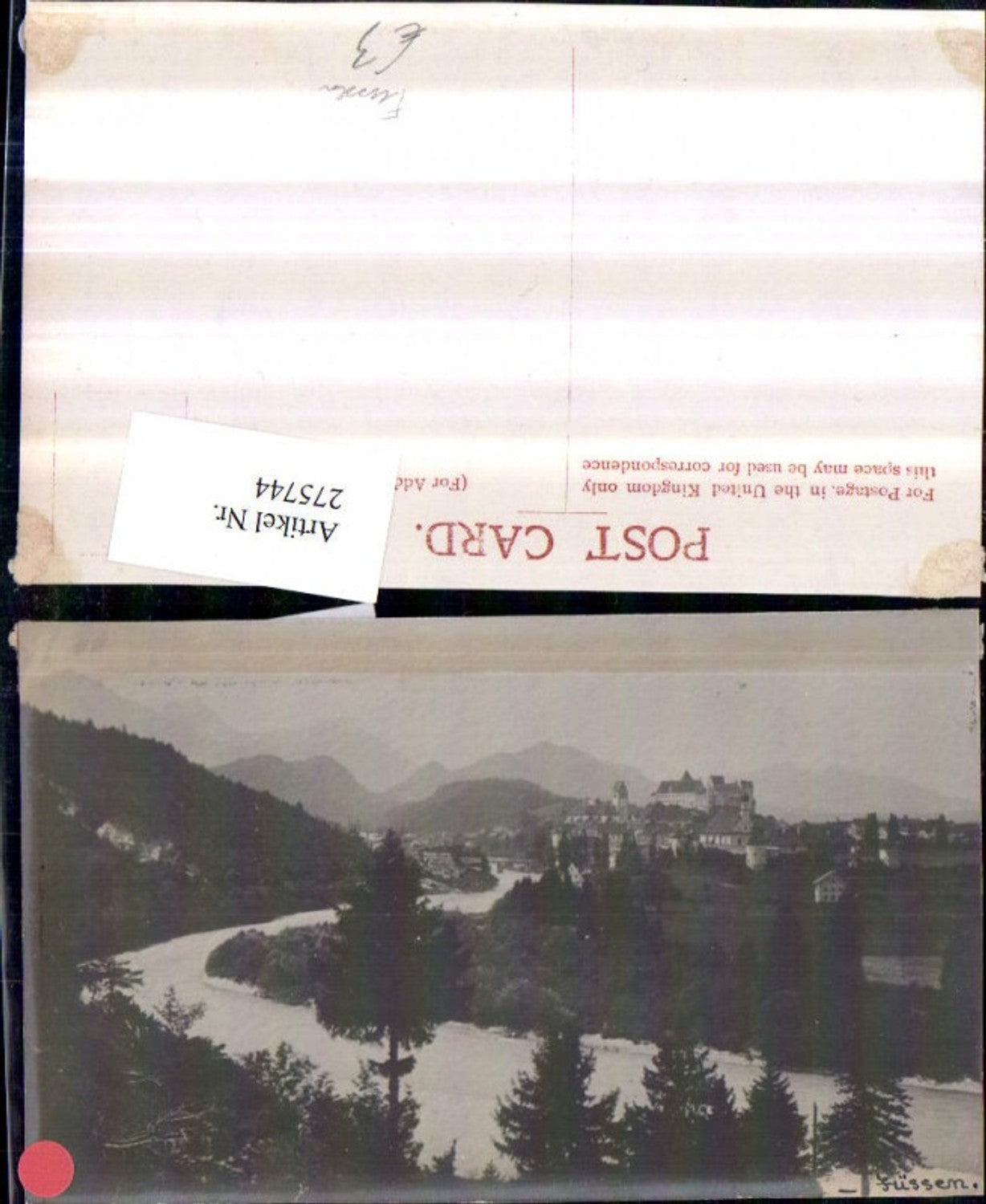 275744,Foto AK Füssen Teilansicht