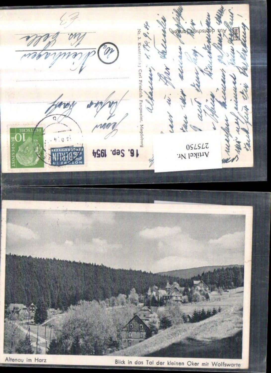 275750,Altenau im Harz Blick in d. Tal der kleinen Oker m. Wolfswarte
