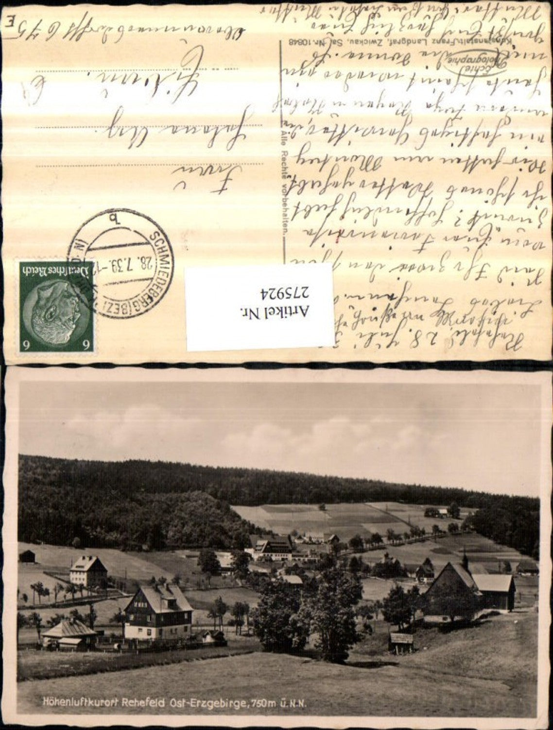 275924,Rehefeld im Ost-Erzgebirge Totale