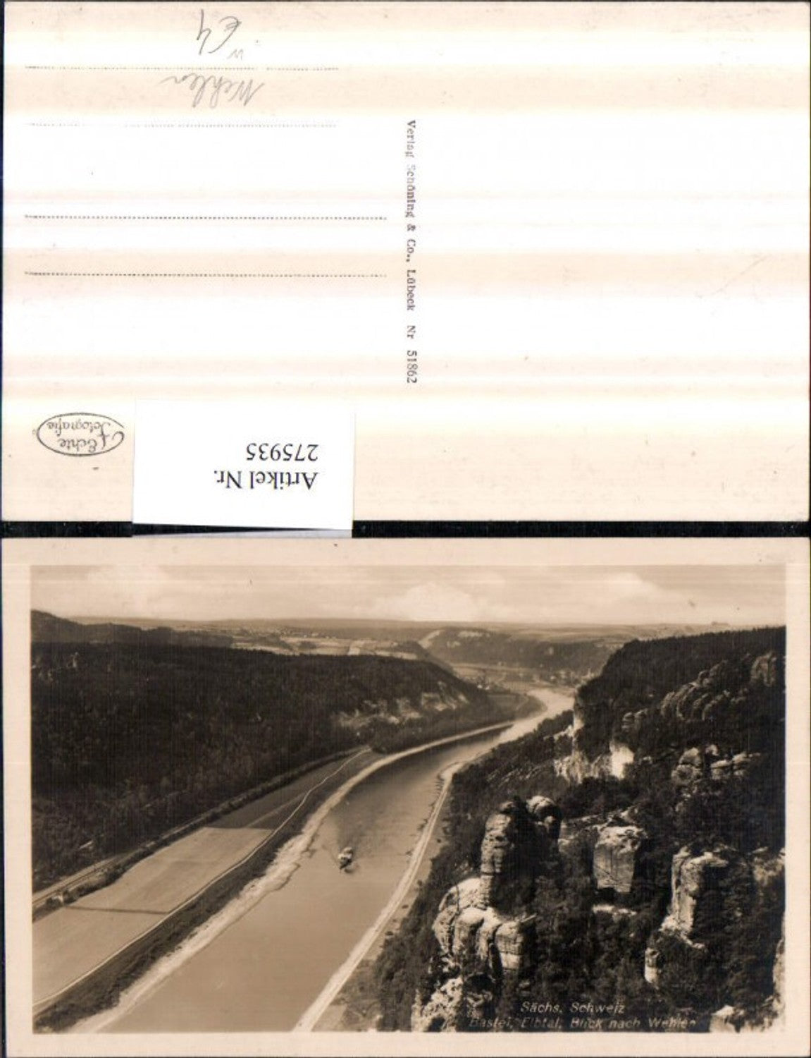 275935,Sächsische Schweiz Bastei Elbtal Blick nach Wehlen