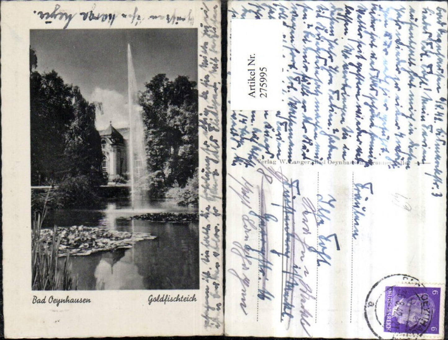 275995,Bad Oeynhausen Goldfischteich Fontäne