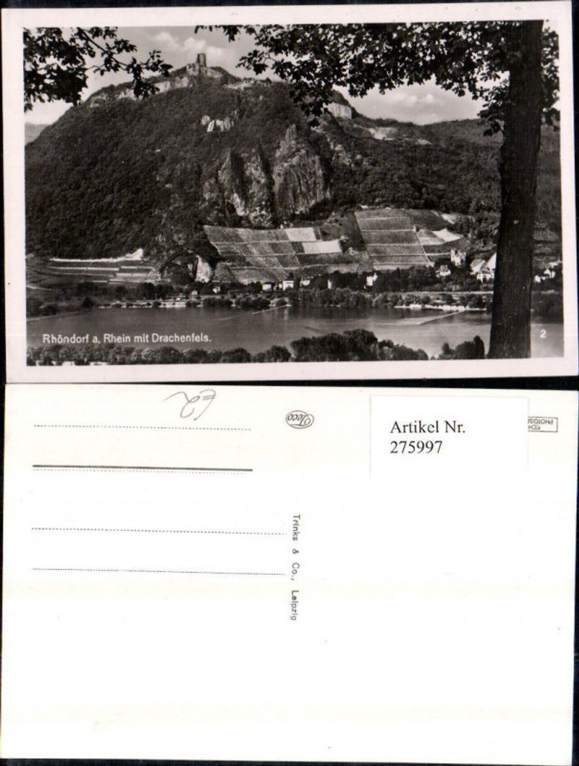 275997,Rhöndorf am Rhein m. Drachenfels Burg Ruine