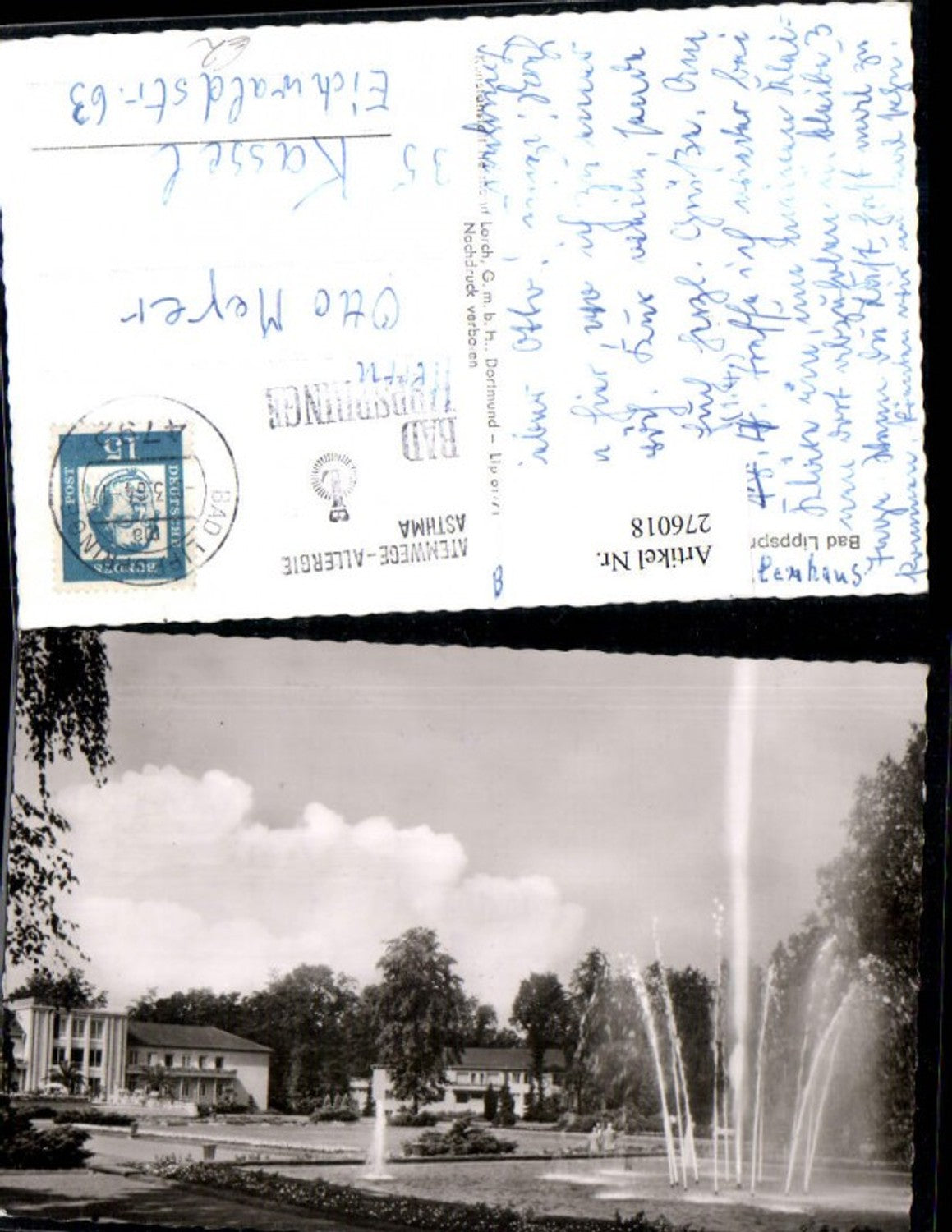 276018,Bad Lippspringe Kurparkfontäne Springbrunnen