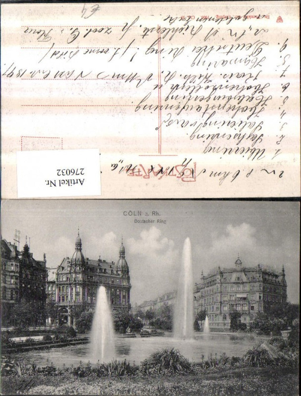 276032,Köln a. Rhein Deutscher Ring Fontänen