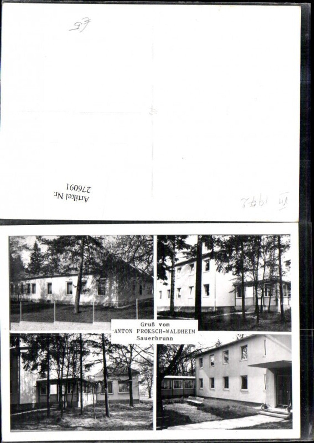 276091, Sauerbrunn Greetings from Anton Proksch-Waldheim Multi-view postcard