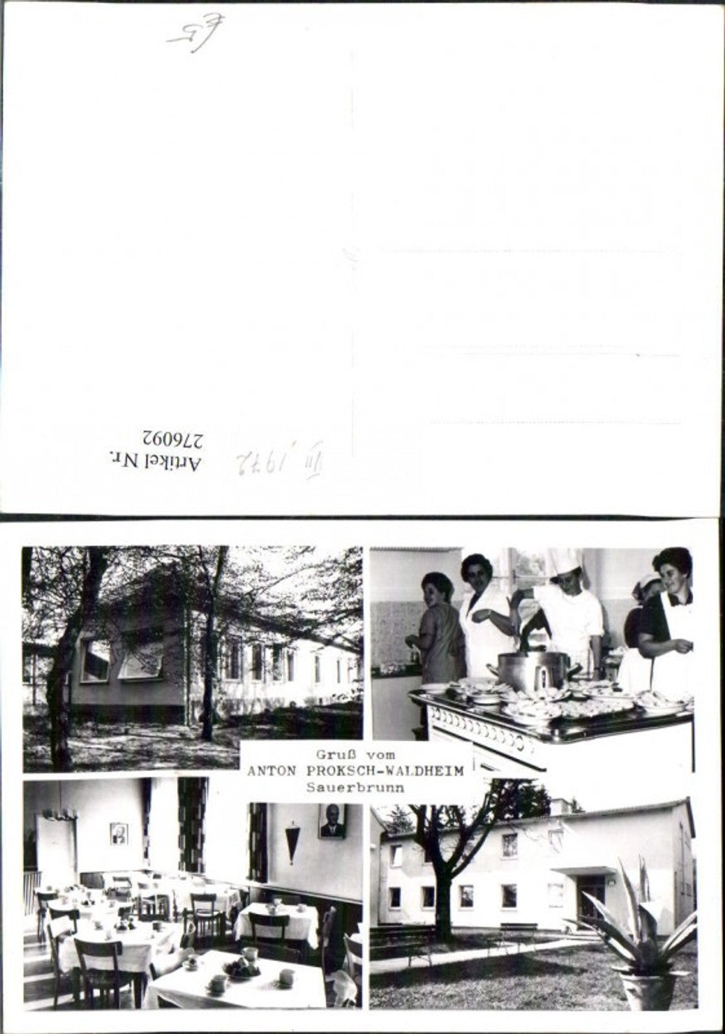 276092, Sauerbrunn Greetings from Anton Proksch-Waldheim Kitchen Multi-image map