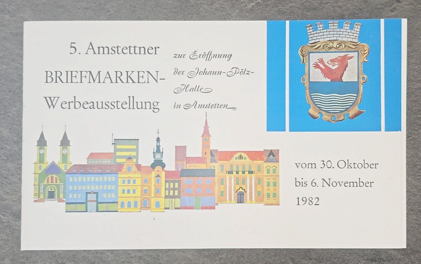 Werbeheft 5. Amstettner Briefmarken Werbeausstellung 1982 Amstetten