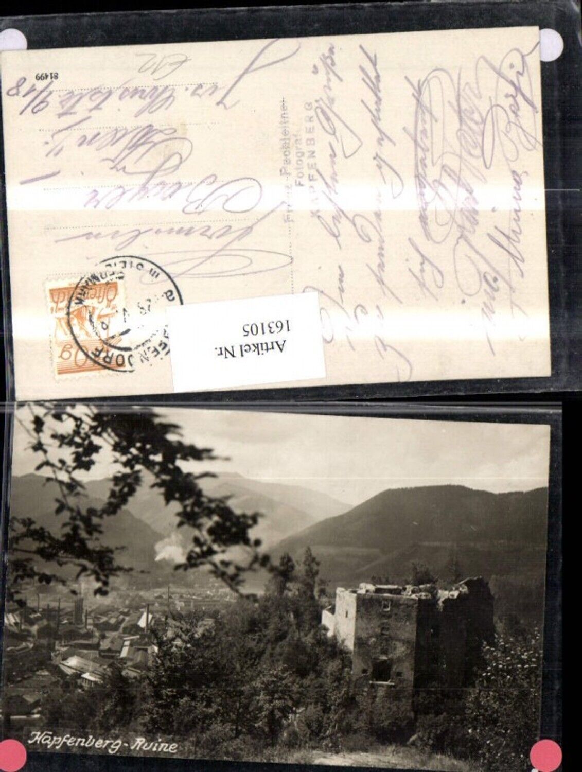163104,Kapfenberg Ansicht Ruine 1928