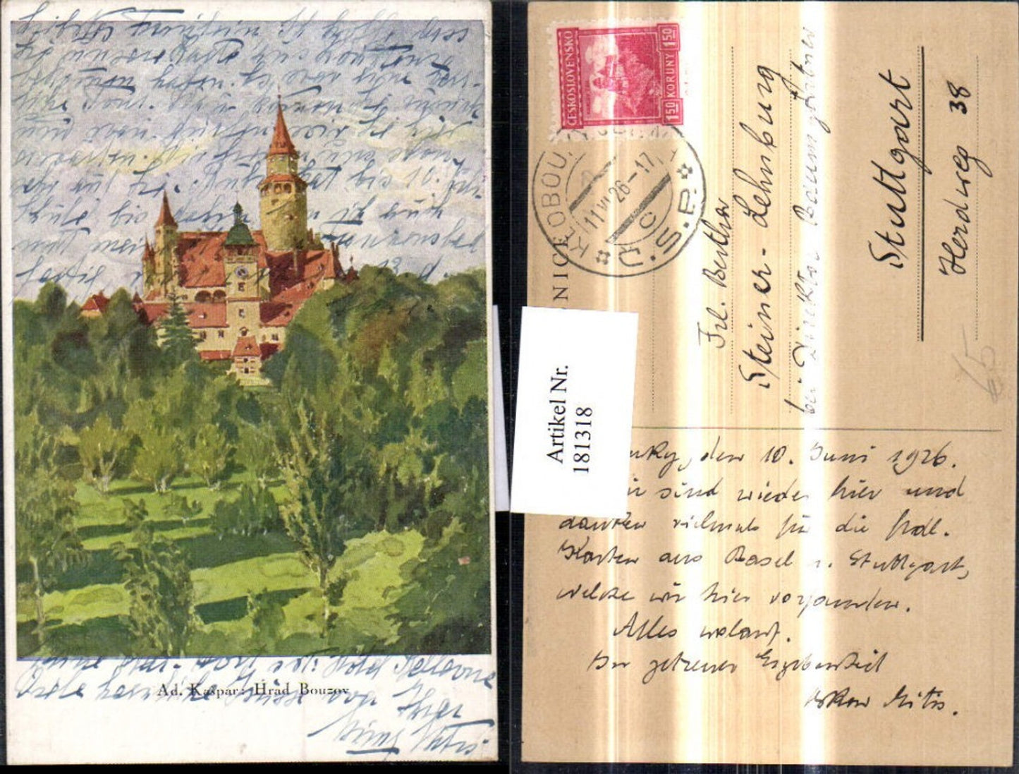 181318,Südböhmen Hrad Bouzov puvodne Schloss Burg