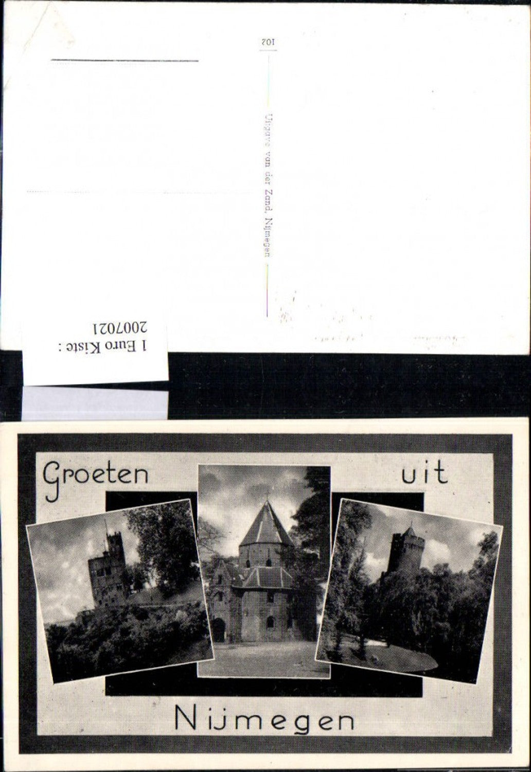 2007021,Groeten uit Nijmegen Kirche Burg Turm Mehrbildkarte