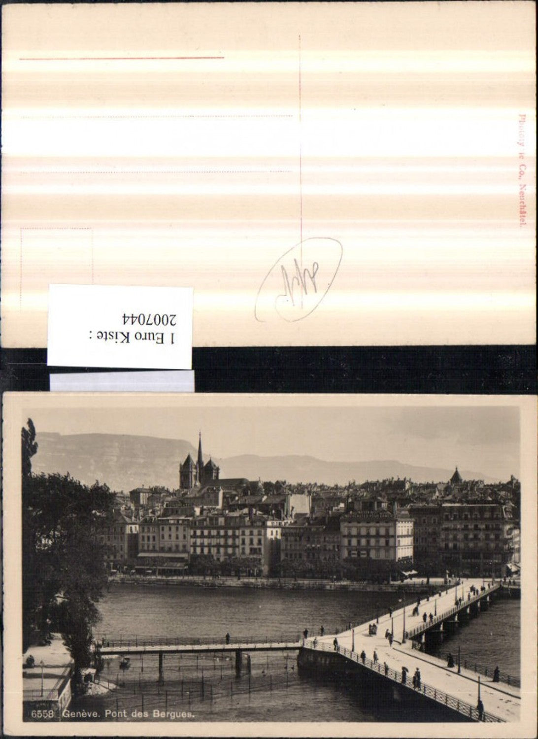 2007044,Geneve Genf Pont des Bergues Teilansicht Brücke