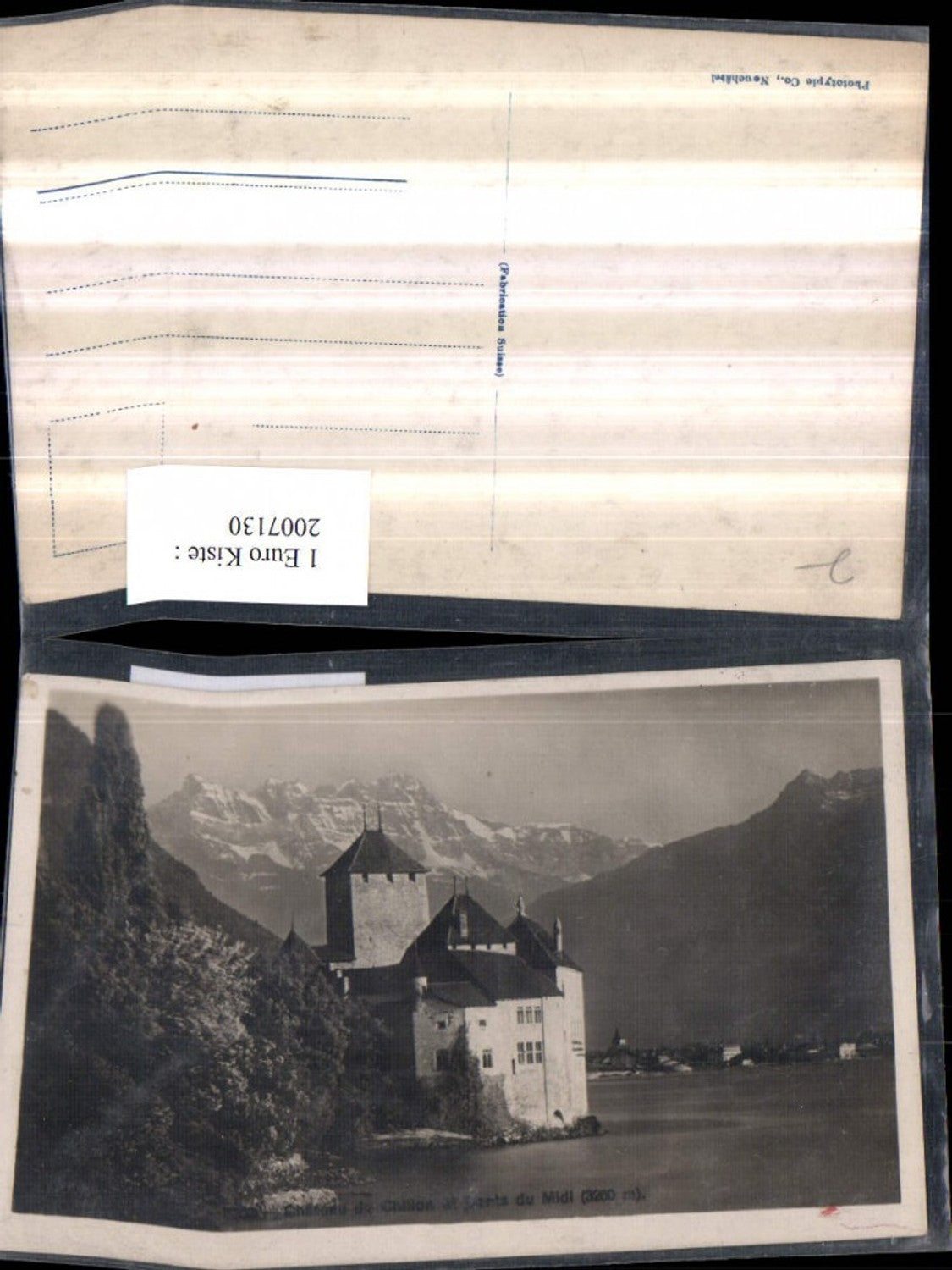 2007130,Chateau de Chillon et Ponte du Midi Schloss Bergkulisse b. Veytaux Kt Waadt