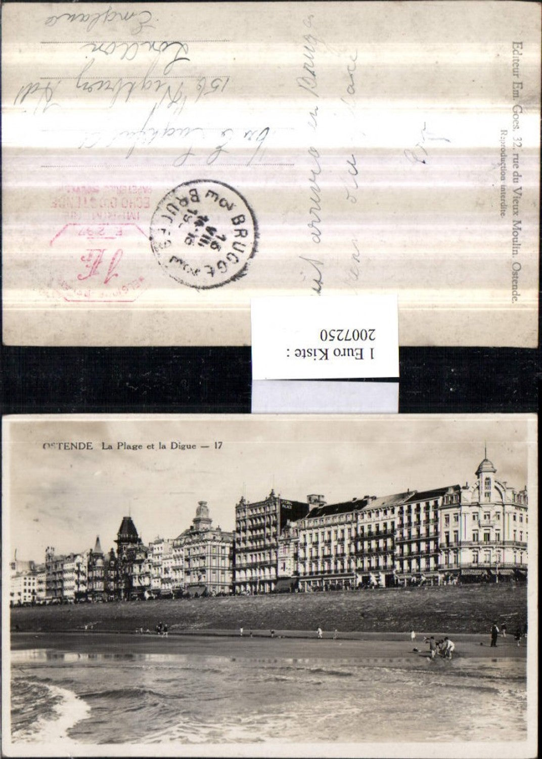 2007250,Ostende La Plage et la Digue Teilansicht Strand