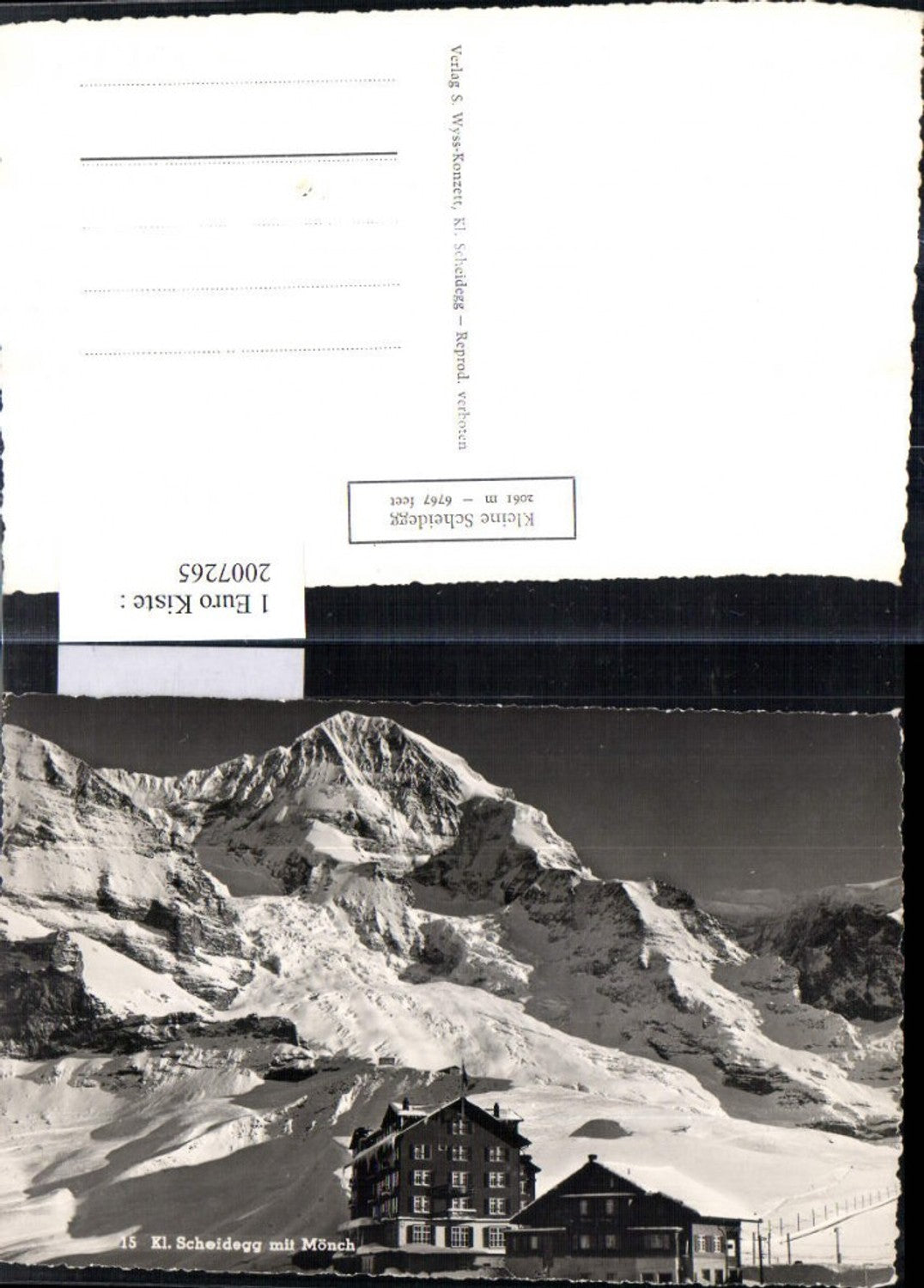 2007265,Kleine Scheidegg m. Mönch Bergkulisse Winterbild