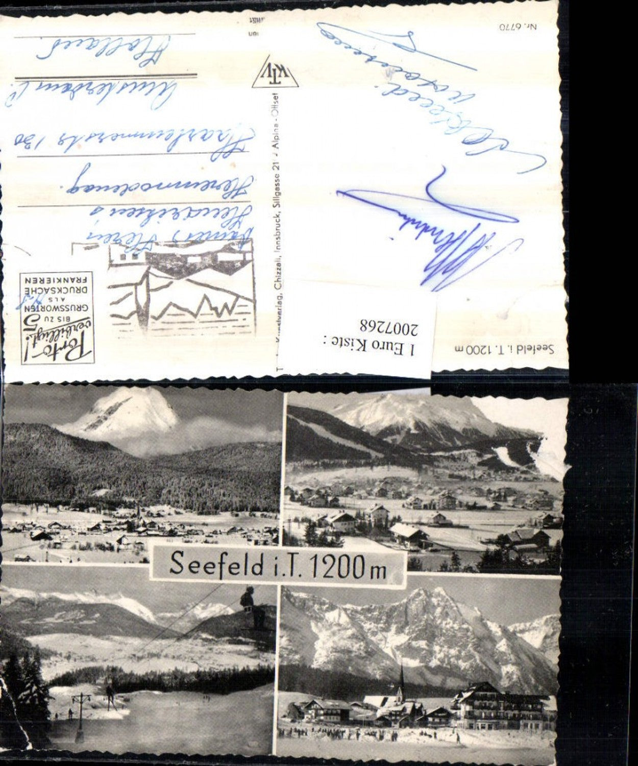 2007268,Seefeld in Tirol Totale Sessellift Bergkulisse Winterbilder Mehrbildkarte