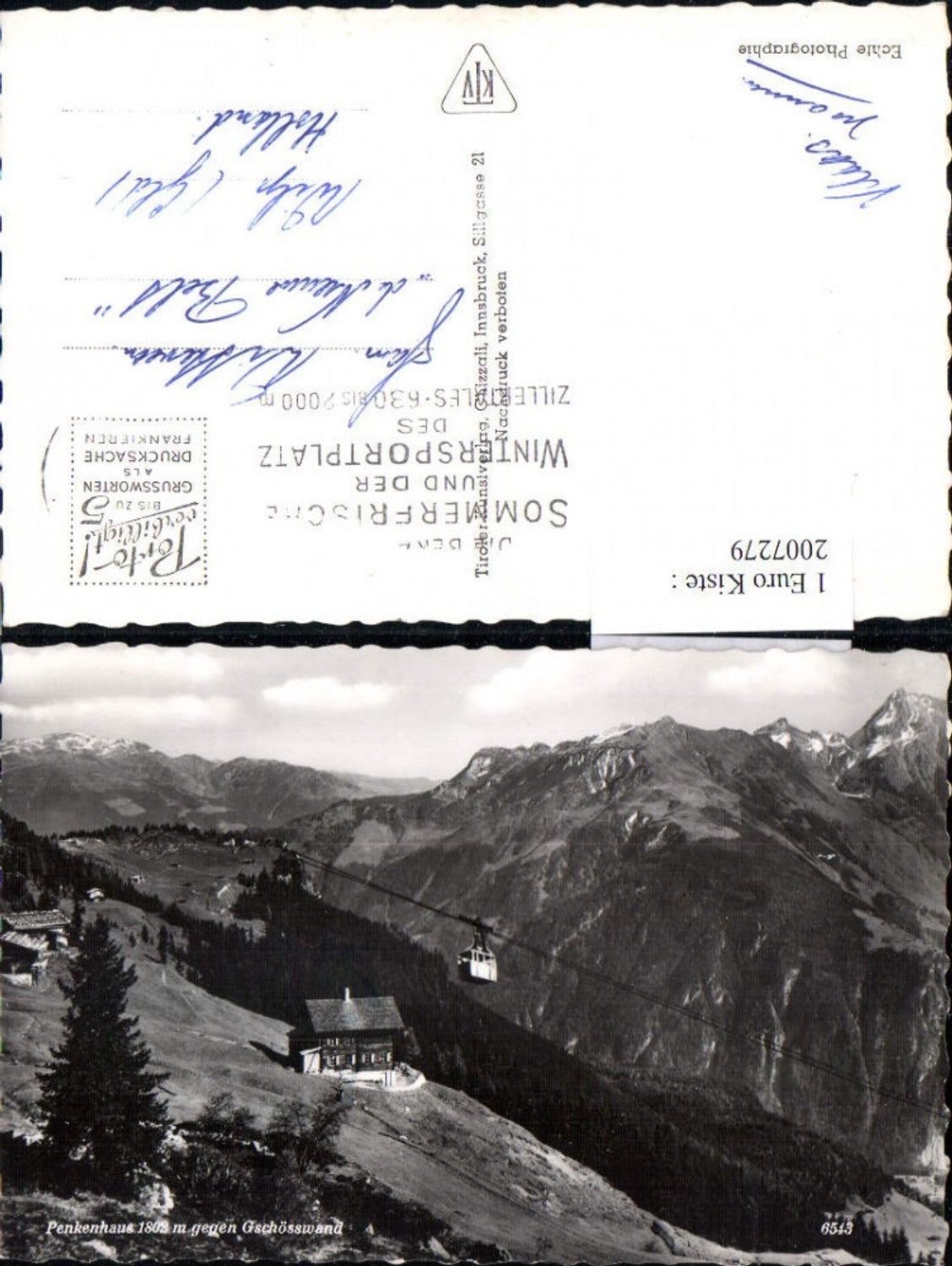 2007279,Penkenhaus Berghütte geg. Gschösswand Bergkulisse Seilbahn