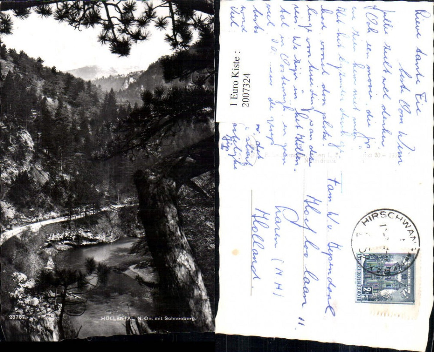 2007324,Höllental m. Schneeberg b. Puchenau Schwarzau