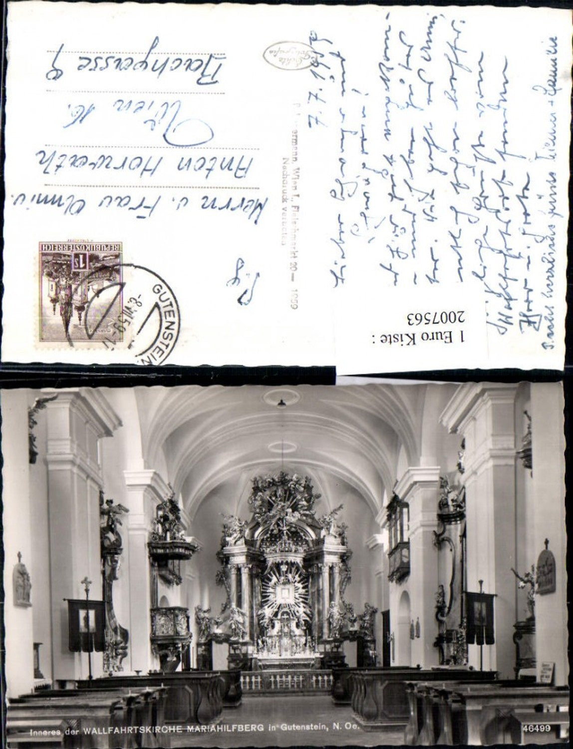 2007563,Innenansicht der Wallfahrtskirche Kirche Mariahilfberg in Gutenstein