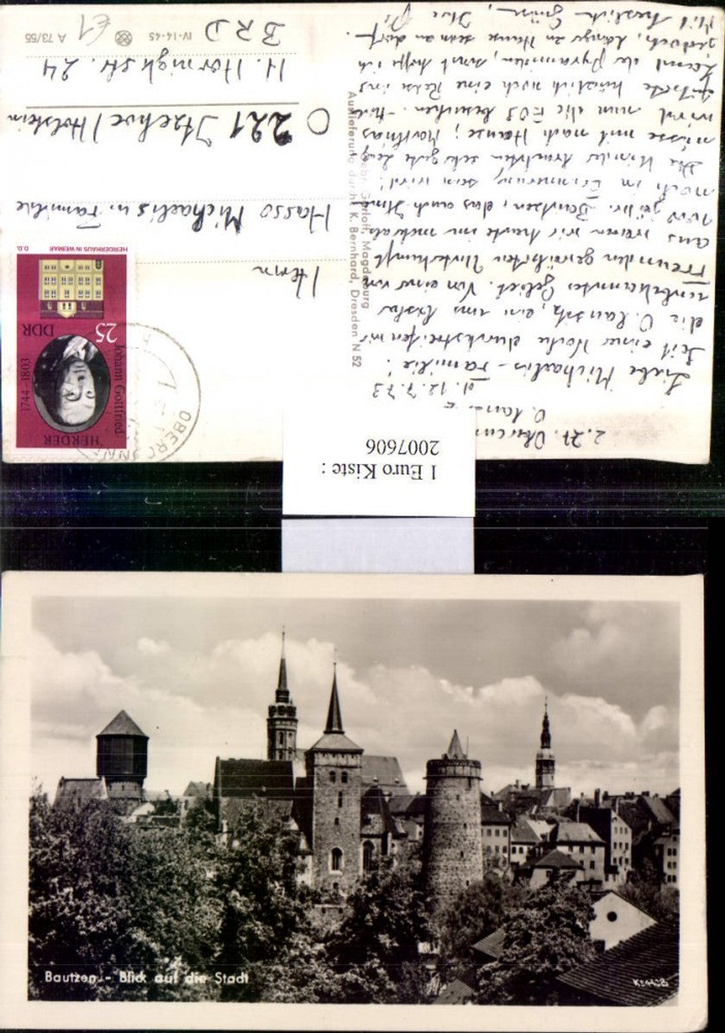 2007606,Bautzen blick auf d.Stadt Teilansicht Türme