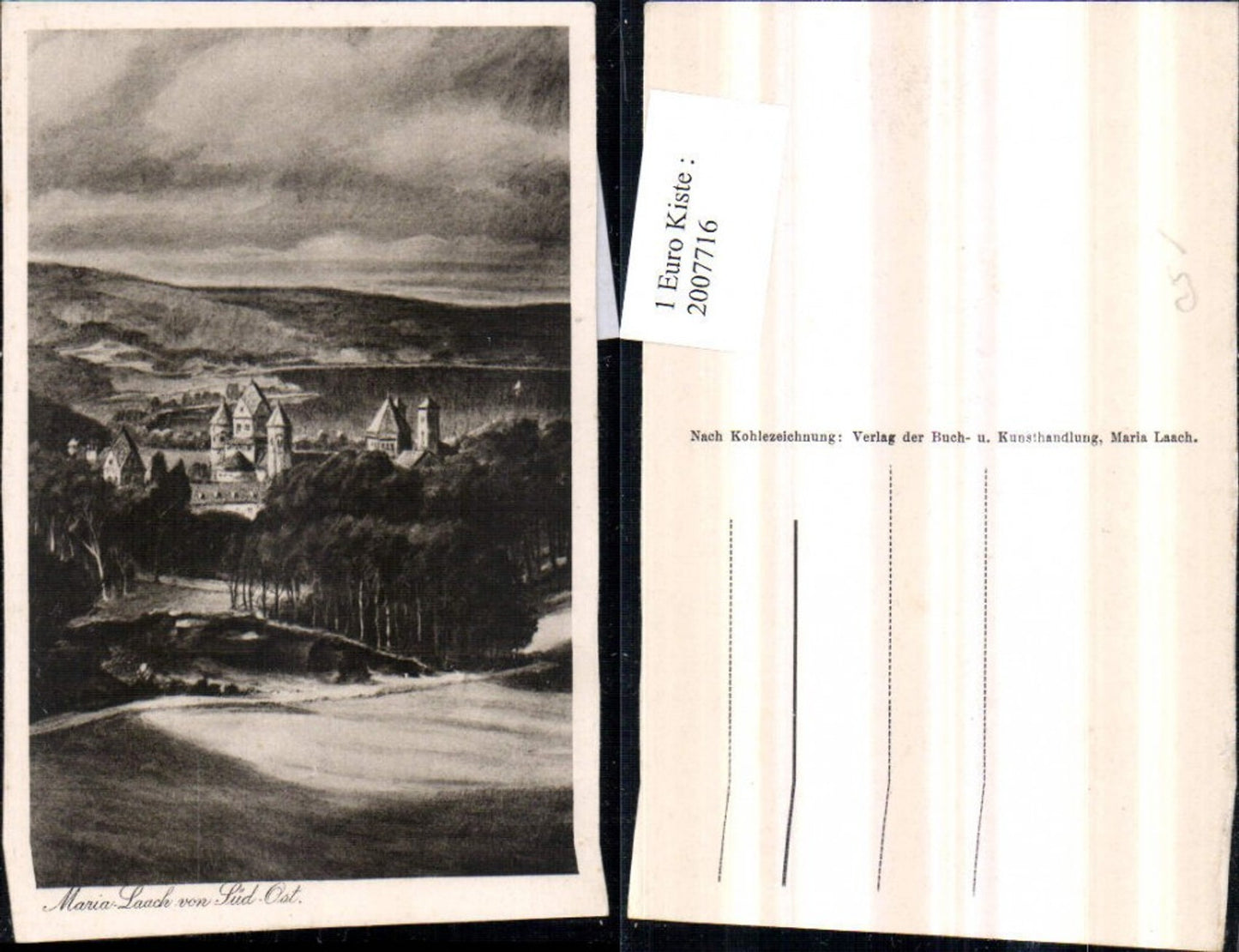 2007716,Künstler AK Maria Laach Totale von Südost