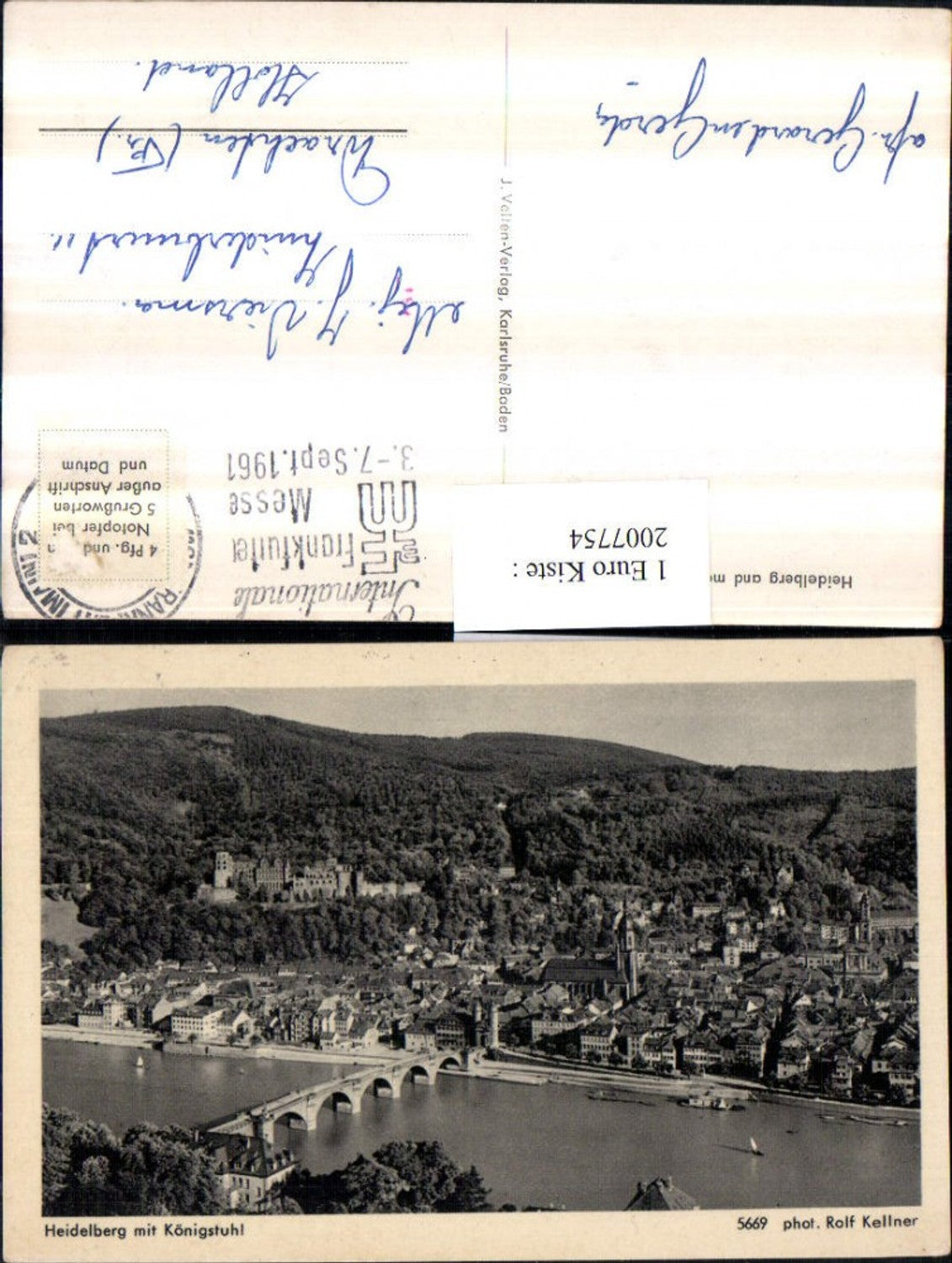 2007754,Heidelberg Totale m. Schloss Brücke Königstuhl