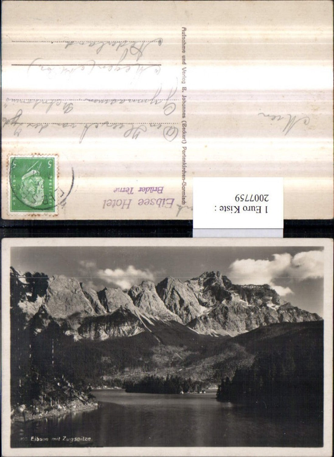 2007759,Eibsee See m. Zugspitze Bergkulisse