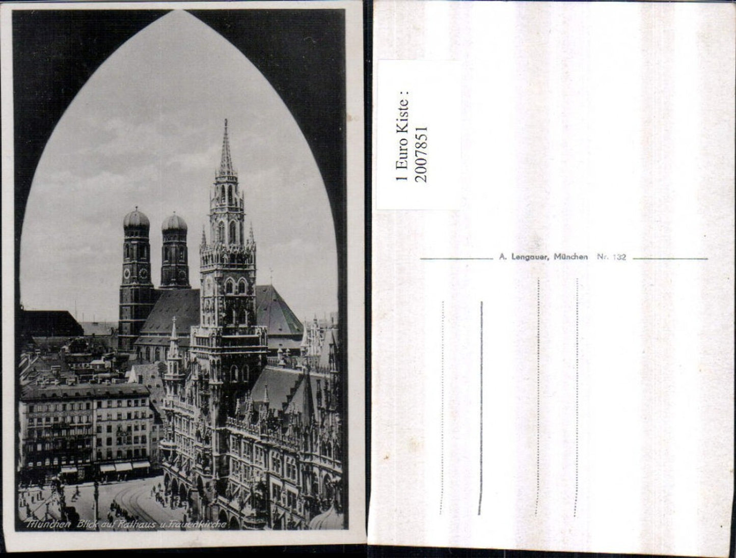 2007851,München Marienplatz Rathaus u. Frauenkirche